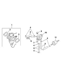 Kohler Cv680-3011 Fuel System Diagram and Parts List for RECON48 53AH8ST3050-23HP Cub Cadet Lawn Tractor